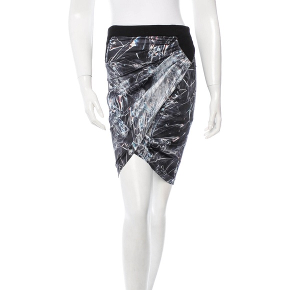 HELMUT LANG Silk printed wrap skirt - Picture 1 of 4